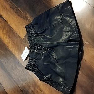 Faux Leather Shorts